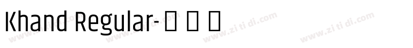 Khand Regular字体转换
